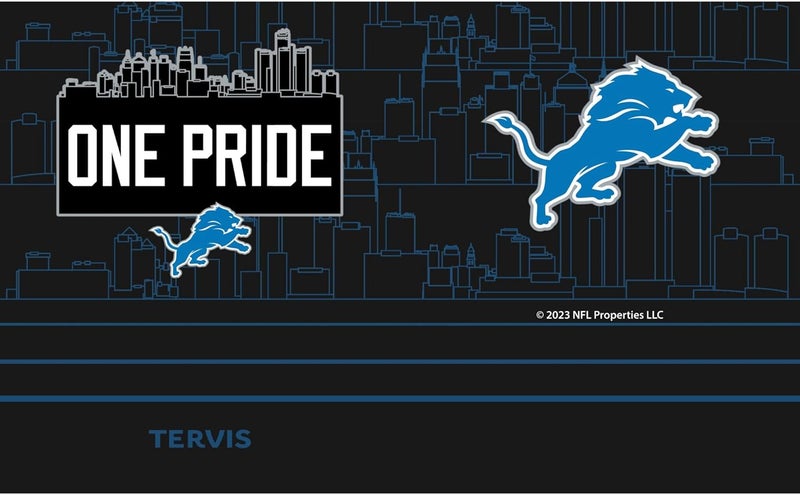TERVIS Traveler NFL Detroit Lions - Slogan Triple Walled Insulated Tumbler Travel Cup Keeps Drinks Cold & Hot, 20oz, Stainless Steel - Image 1